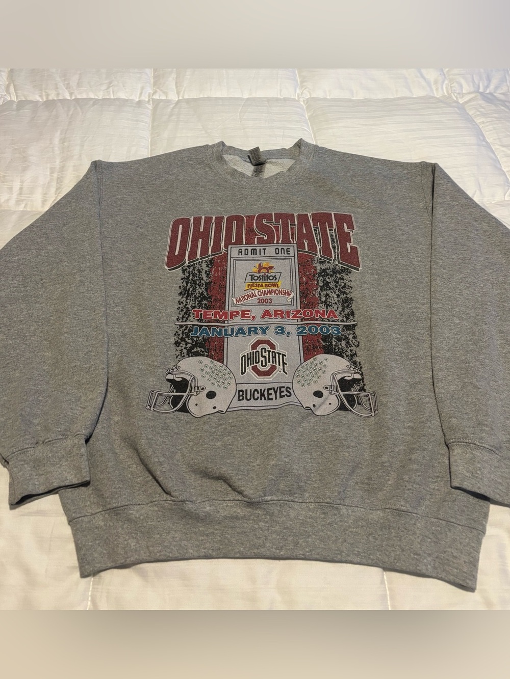 Ohio State 2003 Tostitos Fiesta Bowl National Champions Sweatshirt Size Medium